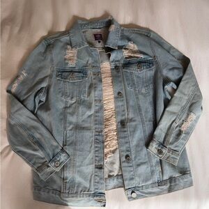 Boom Boom Jeans Light Blue Distressed Jean Jacket